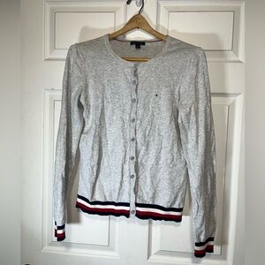 Tommy Hilfiger Light Gray Button-Up Cardigan